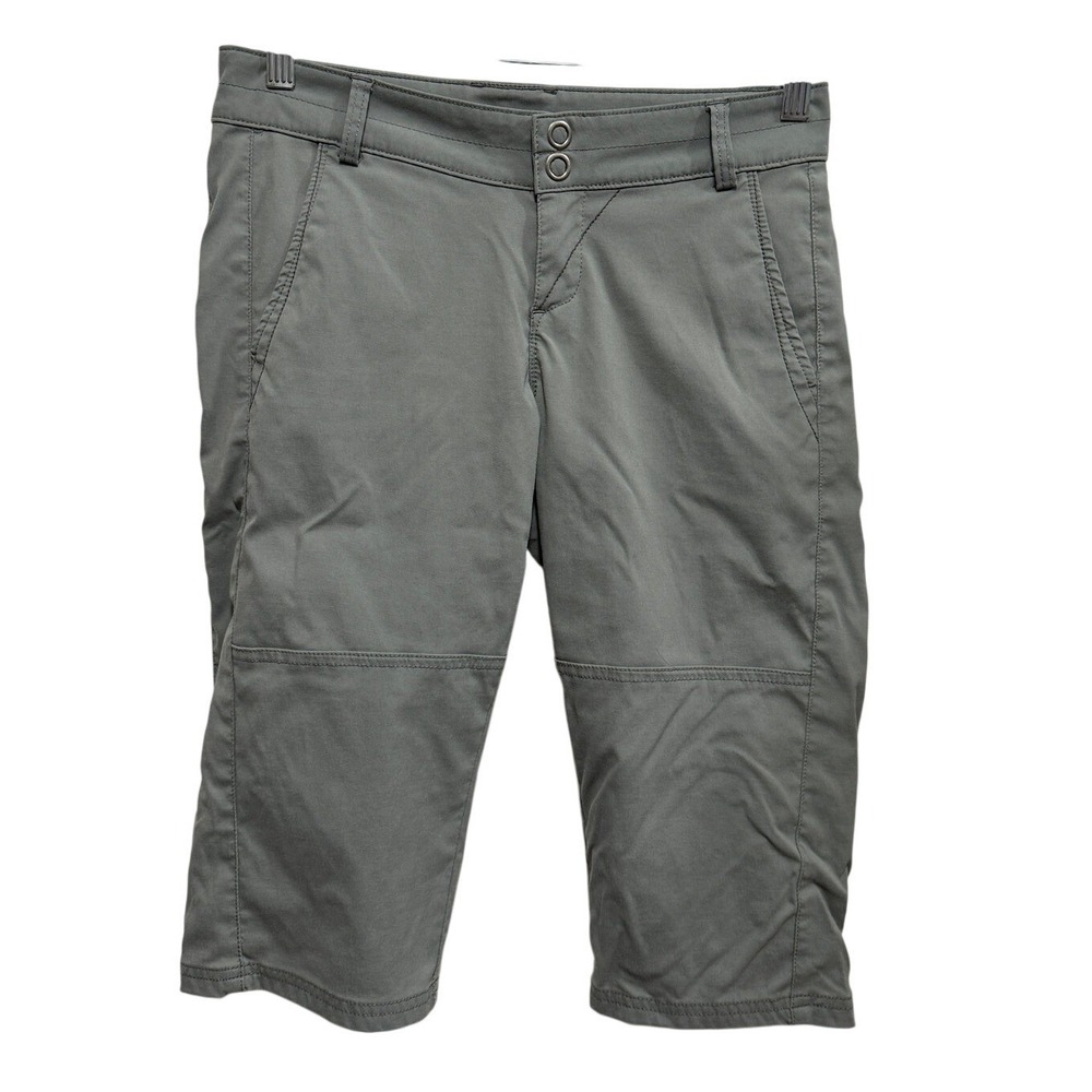 Prana Halle Capri Pants Womens 4 Sage Green Grey Hiking Outdoor Crop‎ Trousers